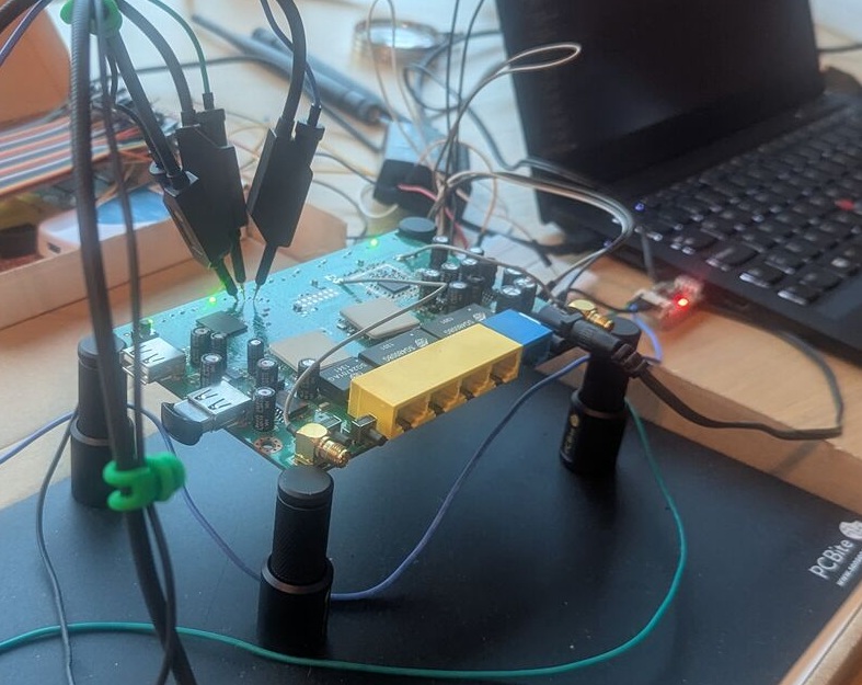 Hardware connected for testing