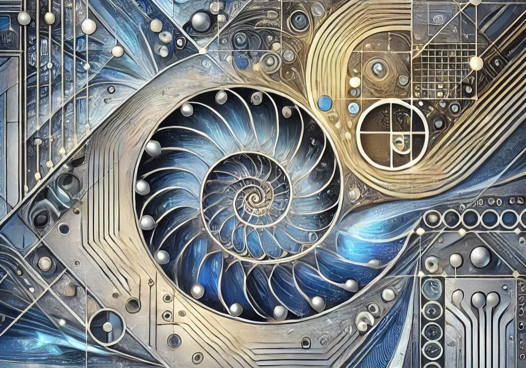 abstract fibonacci sequence methodology The image represents the Fibonacci Sequence, a timeless and infinite pattern found in nature and art.
